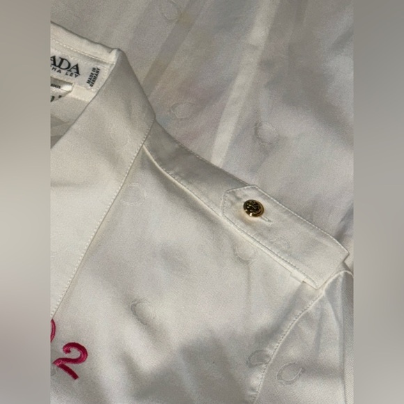 ESCADA White Embroidered Top/ blouse Size 40 PTP 22” - Picture 5 of 8